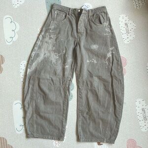 Free People We the Free Lucky You Mid Rise Barrel jeans 28